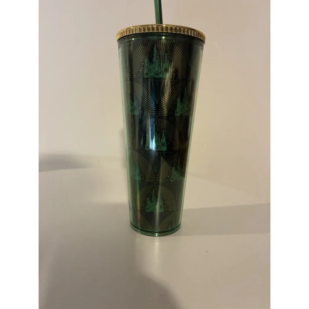 WICKED STARBUCKS CUP EMERALD CITY FULL SIZE NEW 2024 GREEN & GOLD‎